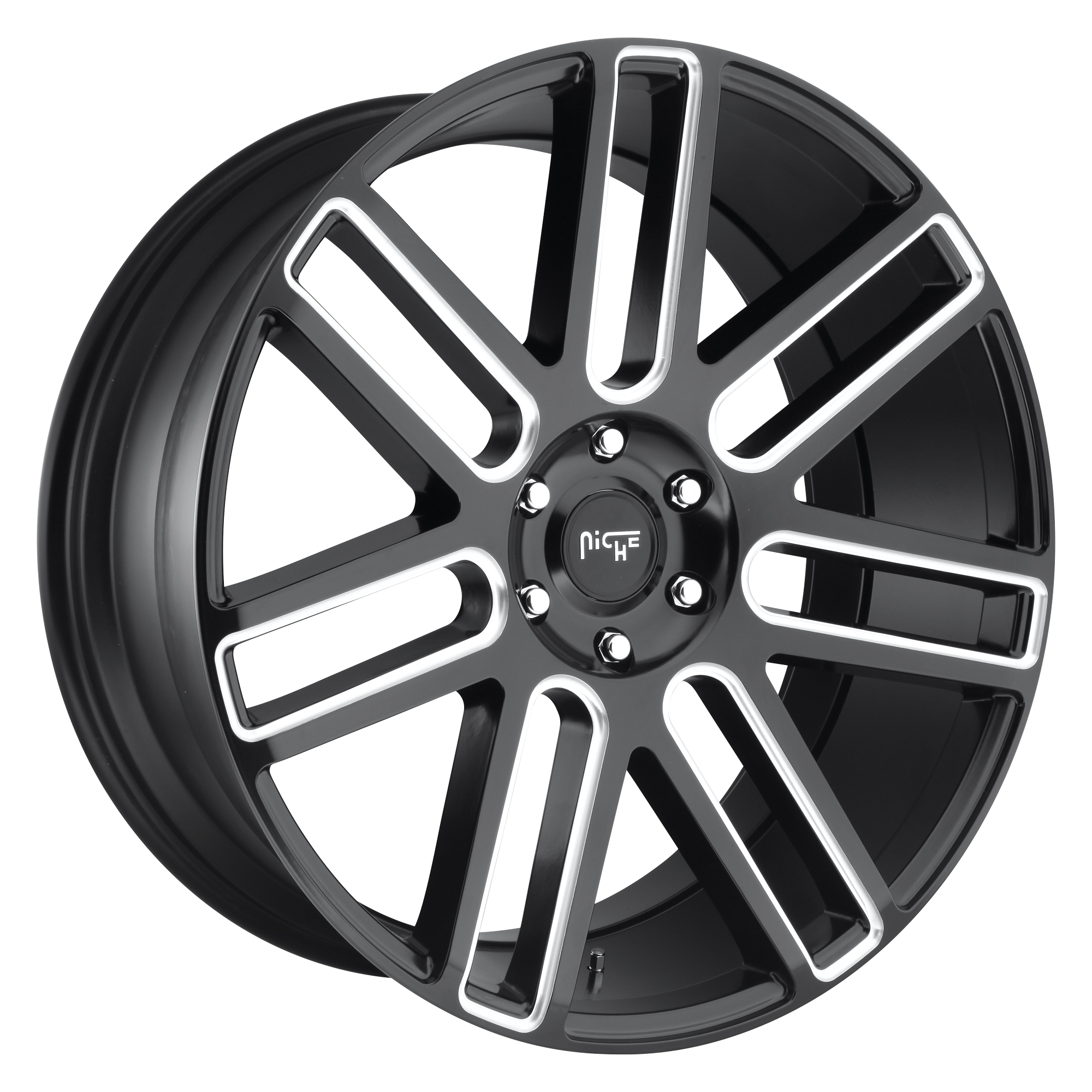 22x9.5 Niche Wheels M096 ELAN 6x139.7 30 offset 78.1 hub BLACK - M096229577+30