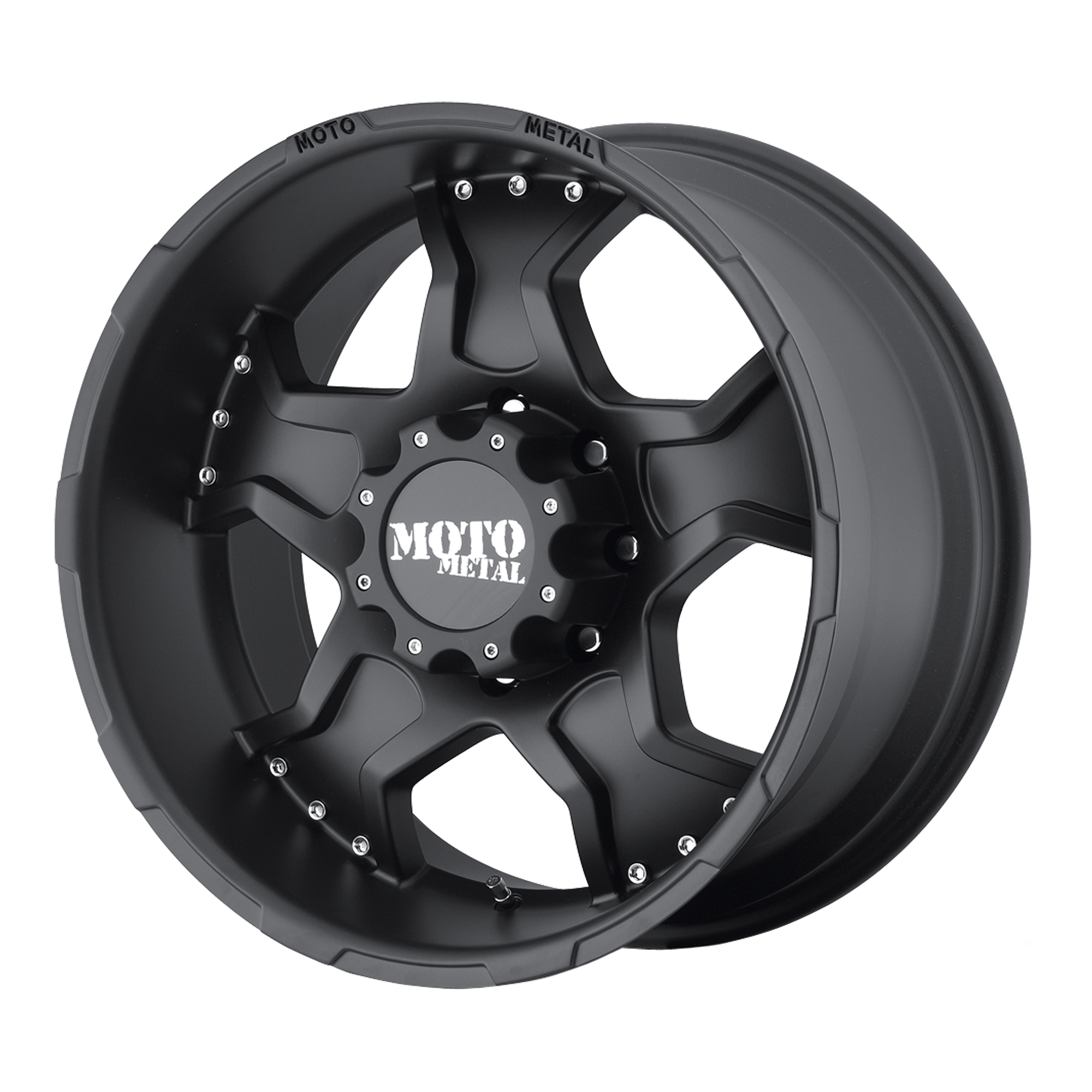 17x9 Moto Metal Offroad Wheels MO957 8x165.1 -12 offset 125.1 hub BLACK - MO95779080712N