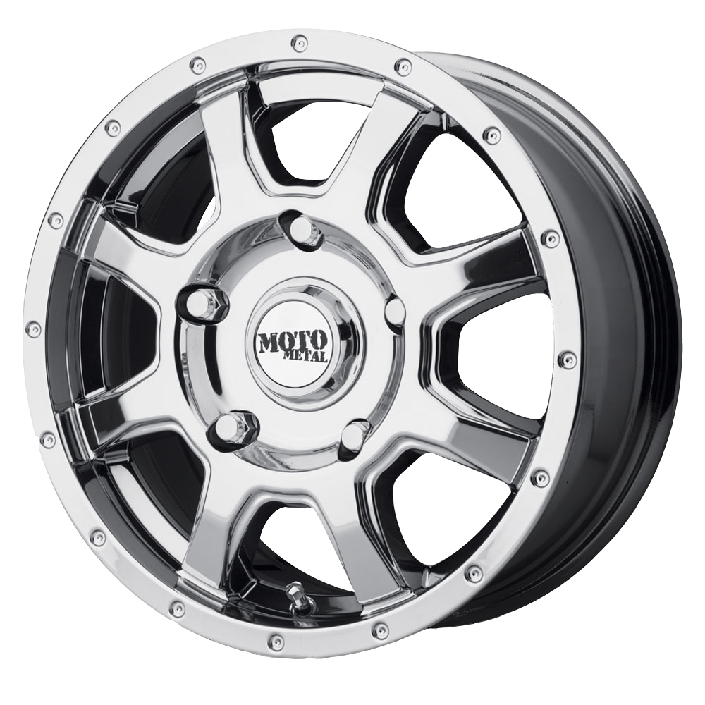 16x7 Moto Metal Offroad Wheels MO970 6x130 42 offset 84.1 hub CHROME - MO97067038842