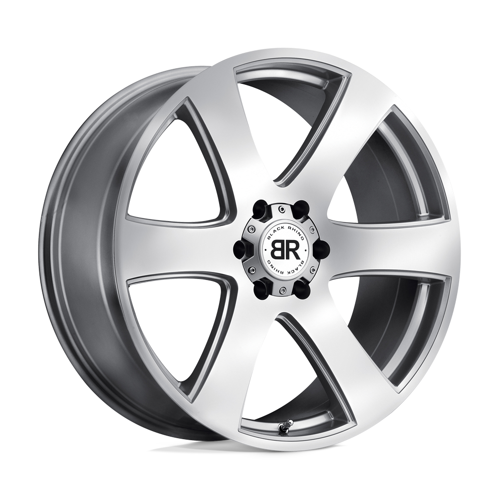 22x9.5 Black Rhino Hard Alloys HAKA 6x135 30 offset 87.1 hub SILVER - 2295HAK306135S87