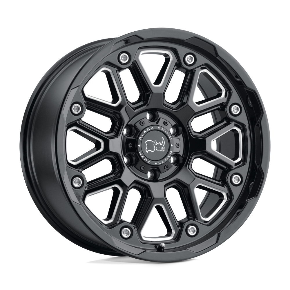 17x9.5 Black Rhino Hard Alloys HOLLISTER 8x180 6 offset 125.1 hub BLACK - 1795HSR068180B25