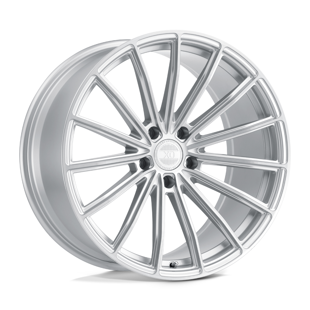 19x8.5 XO Wheels LONDON 5x112 42 offset 66.56 hub SILVER - 1985LDN425112S66