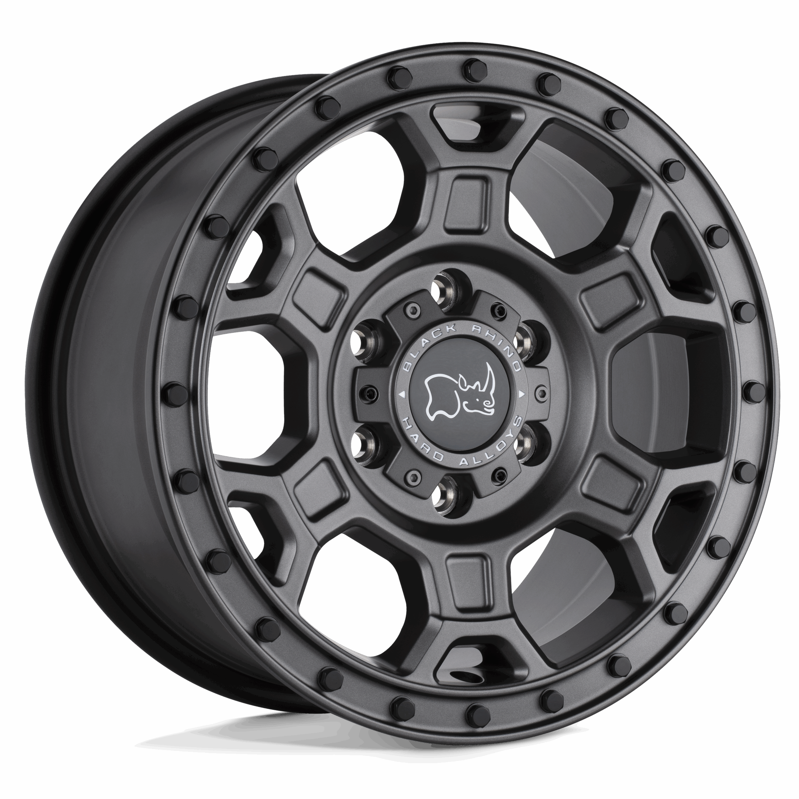 16x8 Black Rhino Hard Alloys MIDHILL 6x130 38 offset 84.1 hub GRAY - 1680MHL386130G84