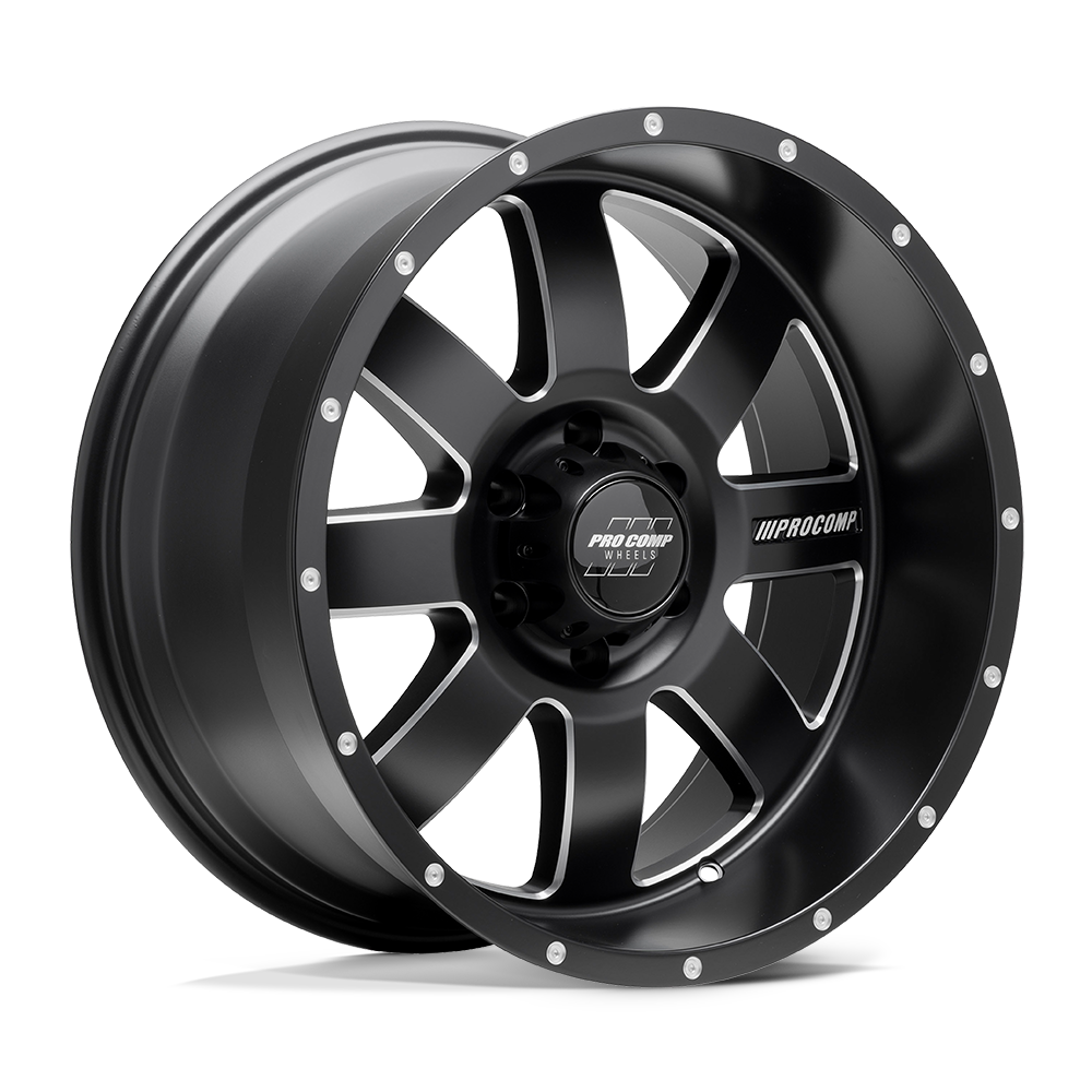 20x10 Pro Comp Alloys PA73 TRILOGY 5x127 -18 offset 71.5 hub BLACK - PXA5173-21073