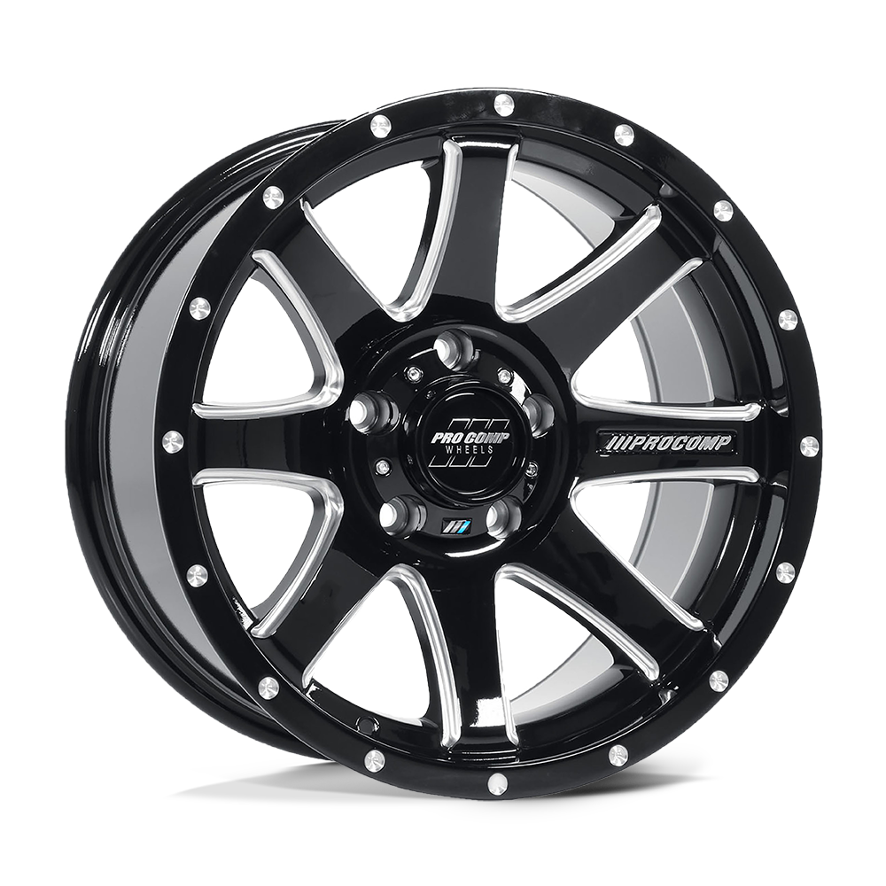 17x9 Pro Comp Alloys PA76 PATRIOT 5x127 -6 offset 71.5 hub BLACK - PXA8176-7973
