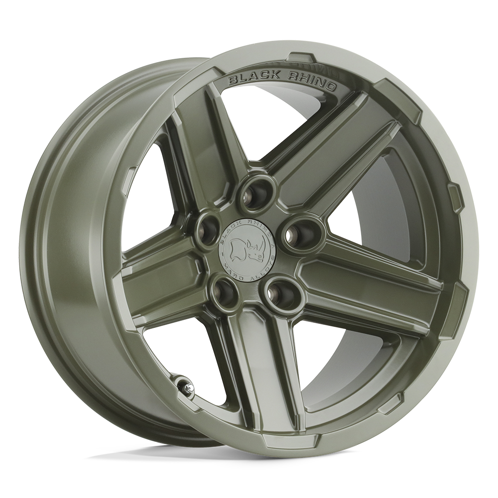 18x9.5 Black Rhino Hard Alloys RECON 5x127 -32 offset 71.5 hub GREEN - 1895RCN-25127N71