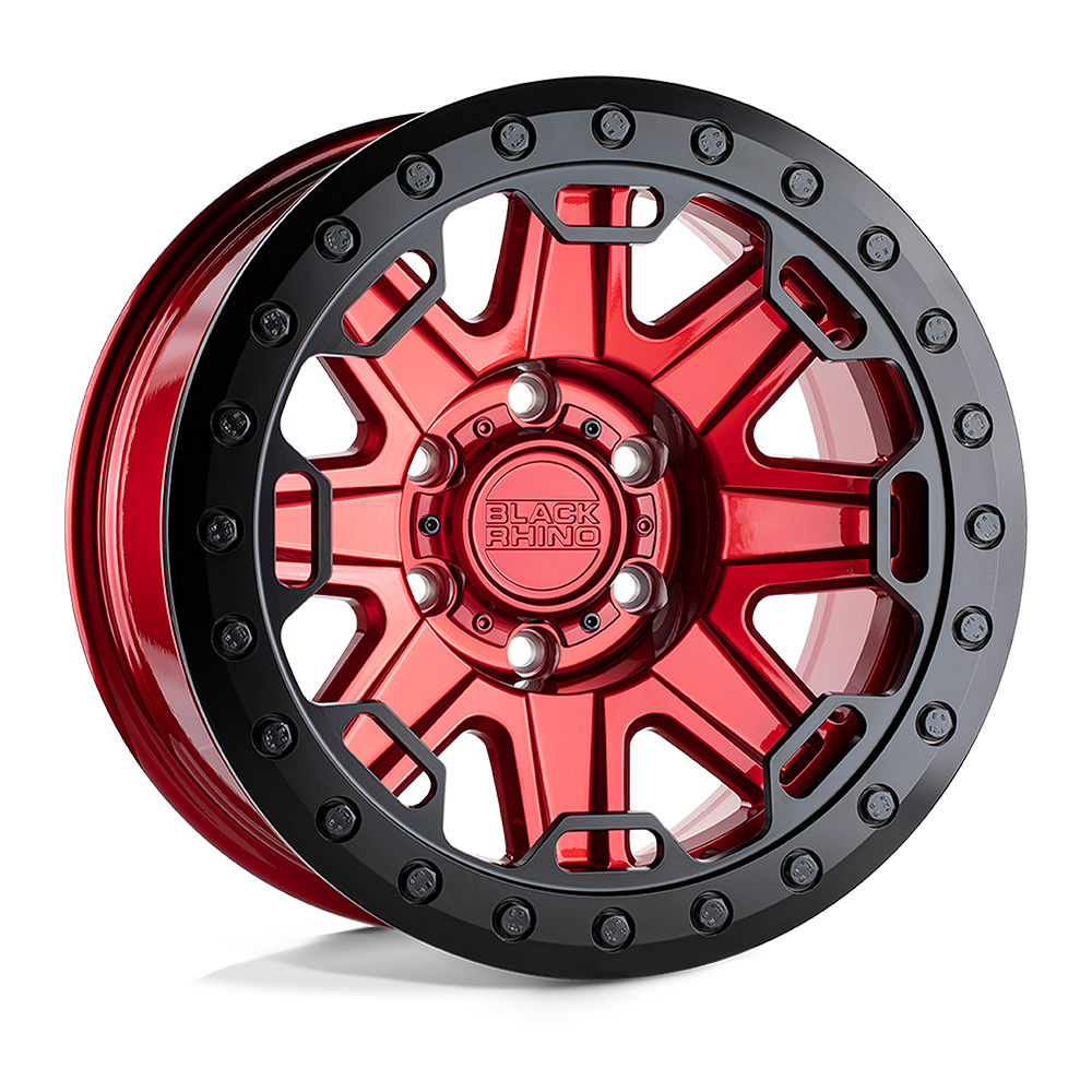 17x8.5 Black Rhino Hard Alloys RIFT BEADLOCK 6x139.7 -30 offset 112.1 hub RED - 1785RFT-06140R12