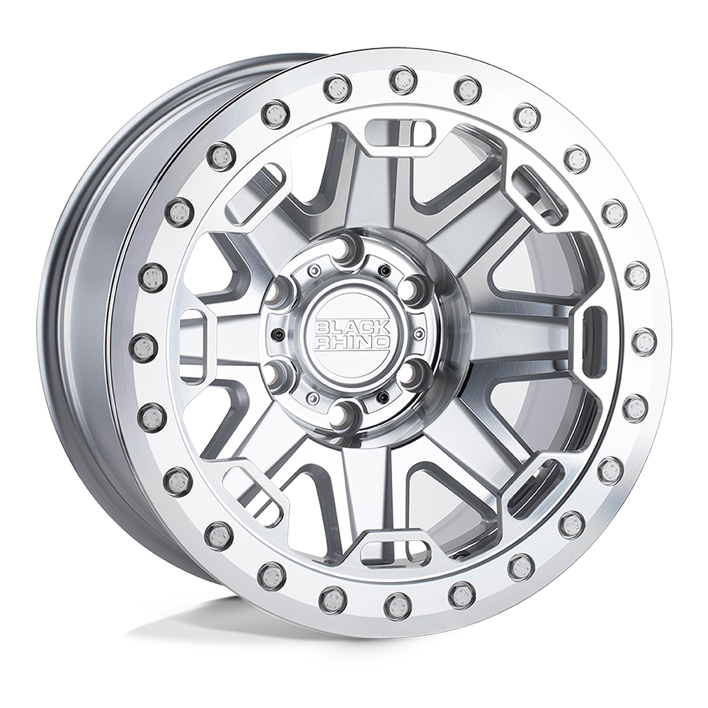 17x8.5 Black Rhino Hard Alloys RIFT BEADLOCK 6x135 0 offset 87.1 hub SILVER - 1785RFT006135S87
