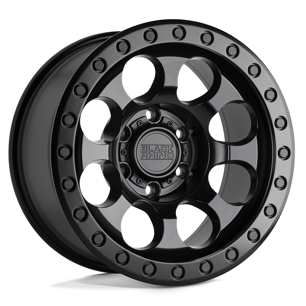 17x8.5 Black Rhino Hard Alloys RIOT 6x135 0 offset 87.1 hub BLACK - 1785RIT006135M87