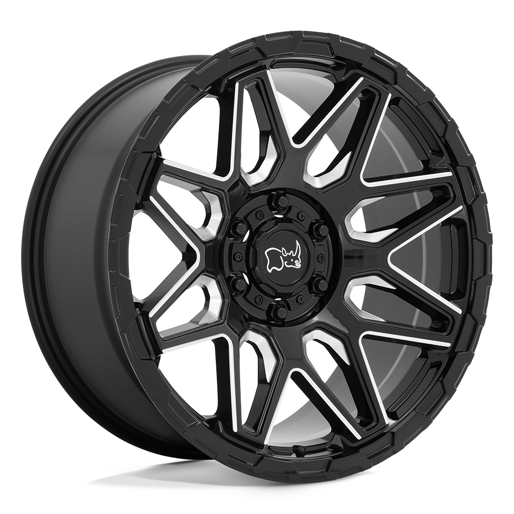 20x9.5 Black Rhino Hard Alloys SHOCKWAVE 5x127 -18 offset 71.5 hub BLACK - 2095SKW-85127B71