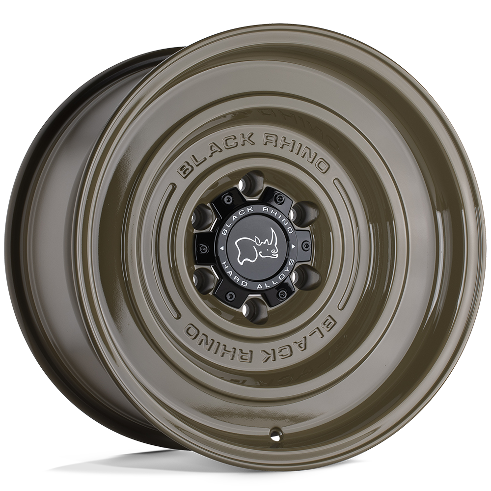 17x9.5 Black Rhino Hard Alloys SOLID 5x127 -18 offset 71.5 hub GREEN - 1795SLD-85127N71