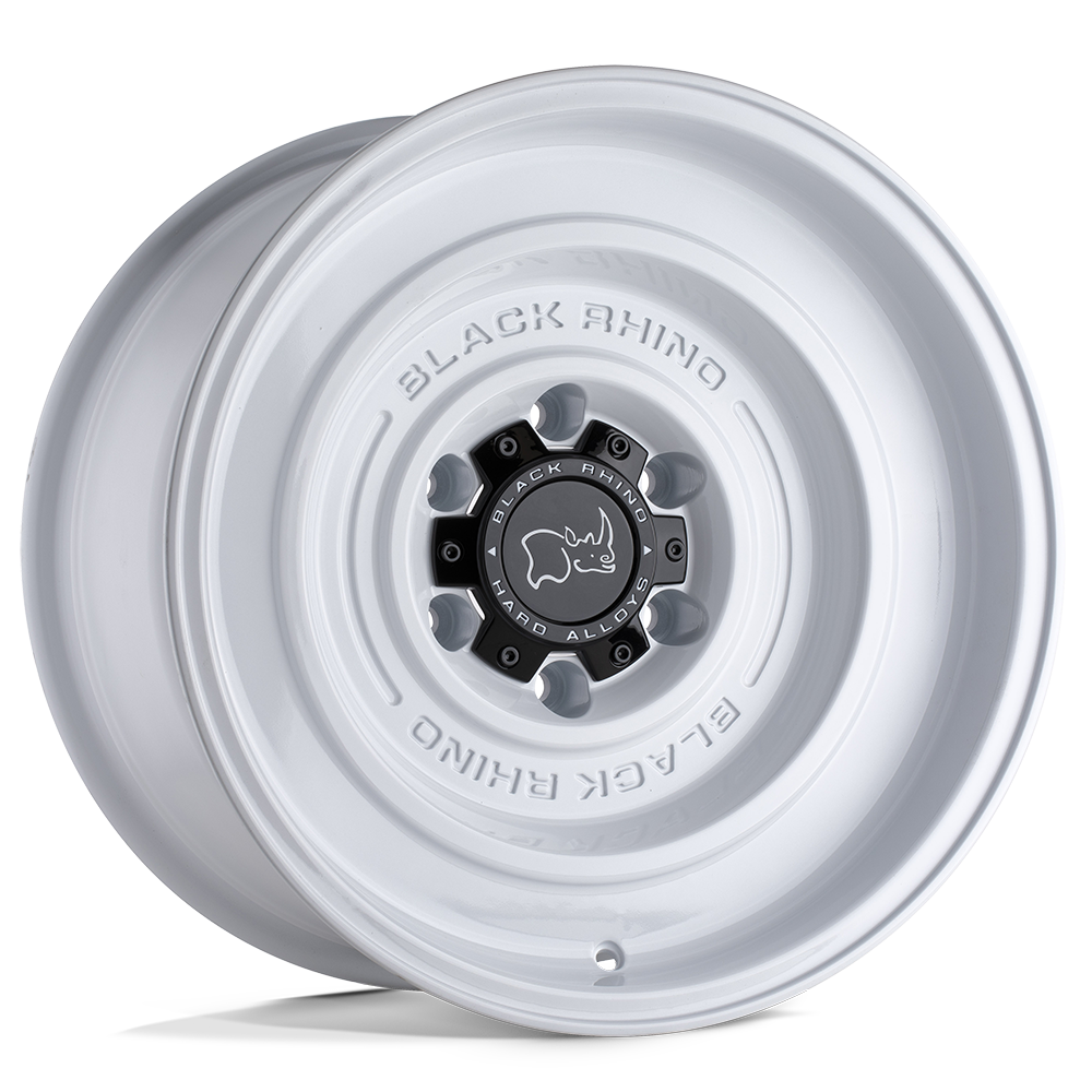 17x9.5 Black Rhino Hard Alloys SOLID 5x127 -18 offset 71.5 hub WHITE - 1795SLD-85127W71