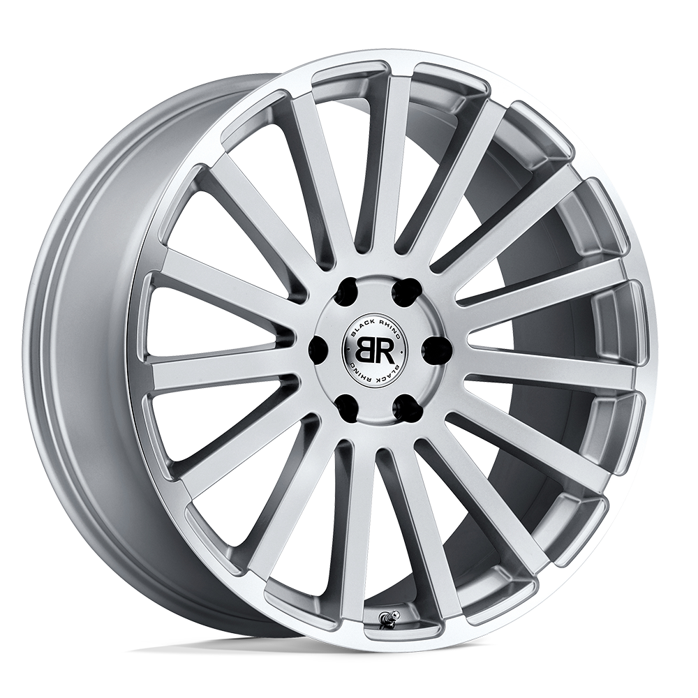 22x9.5 Black Rhino Hard Alloys SPEAR 5x127 30 offset 71.5 hub SILVER - 2295SPR305127S71