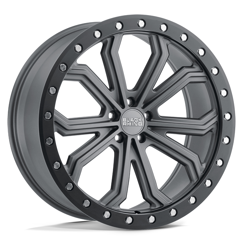 20x10 Black Rhino Hard Alloys TRABUCO 5x112 40 offset 66.56 hub GRAY - 2010TBC405112G66
