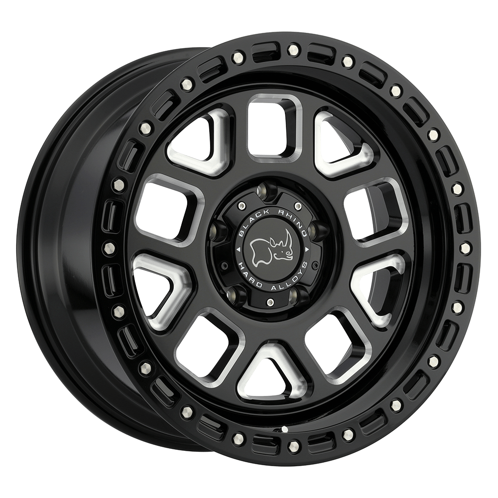 20x9.5 Black Rhino Hard Alloys ALPINE 6x139.7 12 offset 112.1 hub BLACK - 2095ALP126140M12