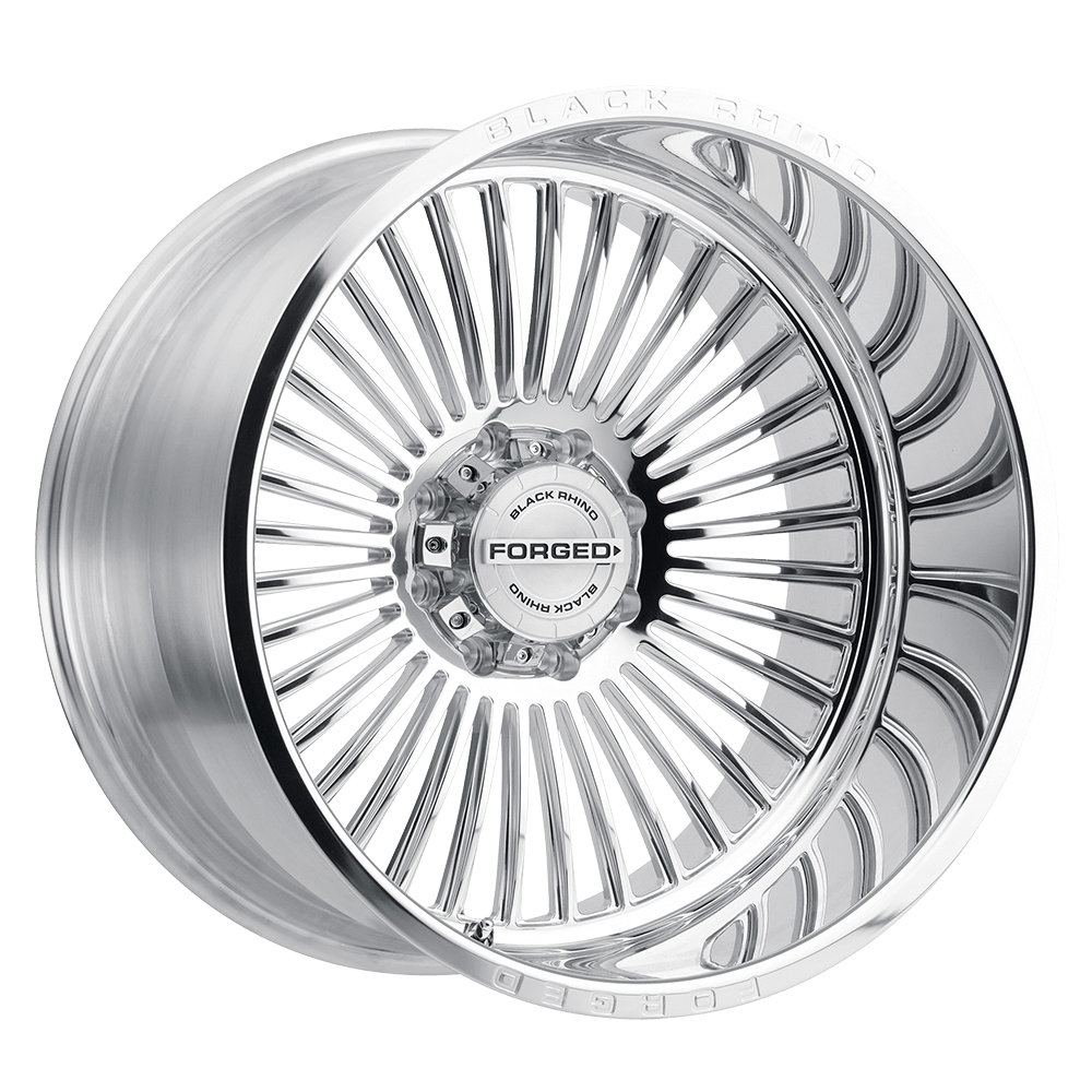 24x14 Black Rhino Hard Alloys HORUS 8x165.1 -76 offset 122.4 hub POLISHED - 2414HRS-68165P22