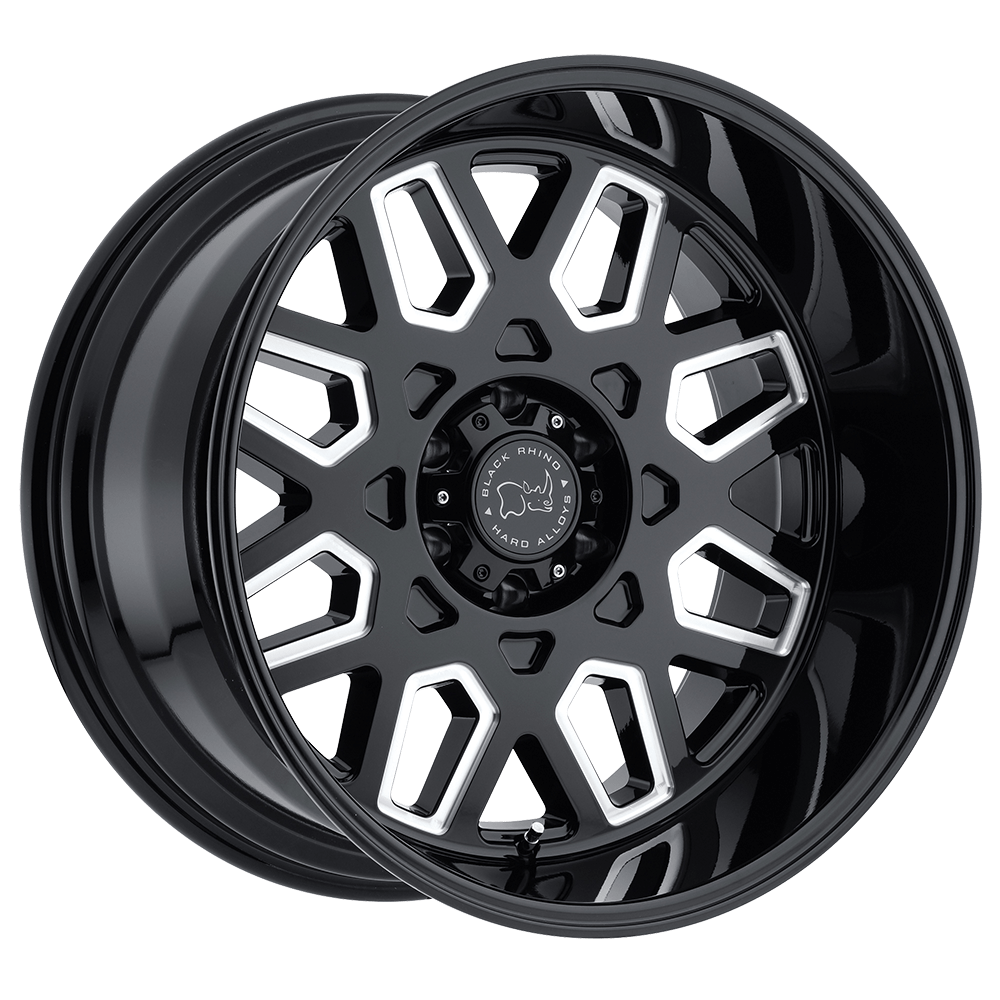 22x12 Black Rhino Hard Alloys PREDATOR 6x139.7 -44 offset 112.1 hub BLACK - 2212PRD-46140B12