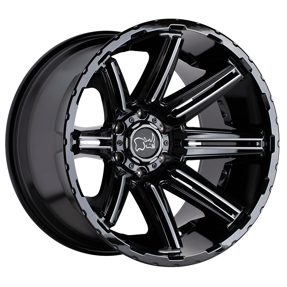 20x9.5 Black Rhino Hard Alloys RAMPAGE 6x139.7 18 offset 112.1 hub BLACK - 2095RPG-86140R12
