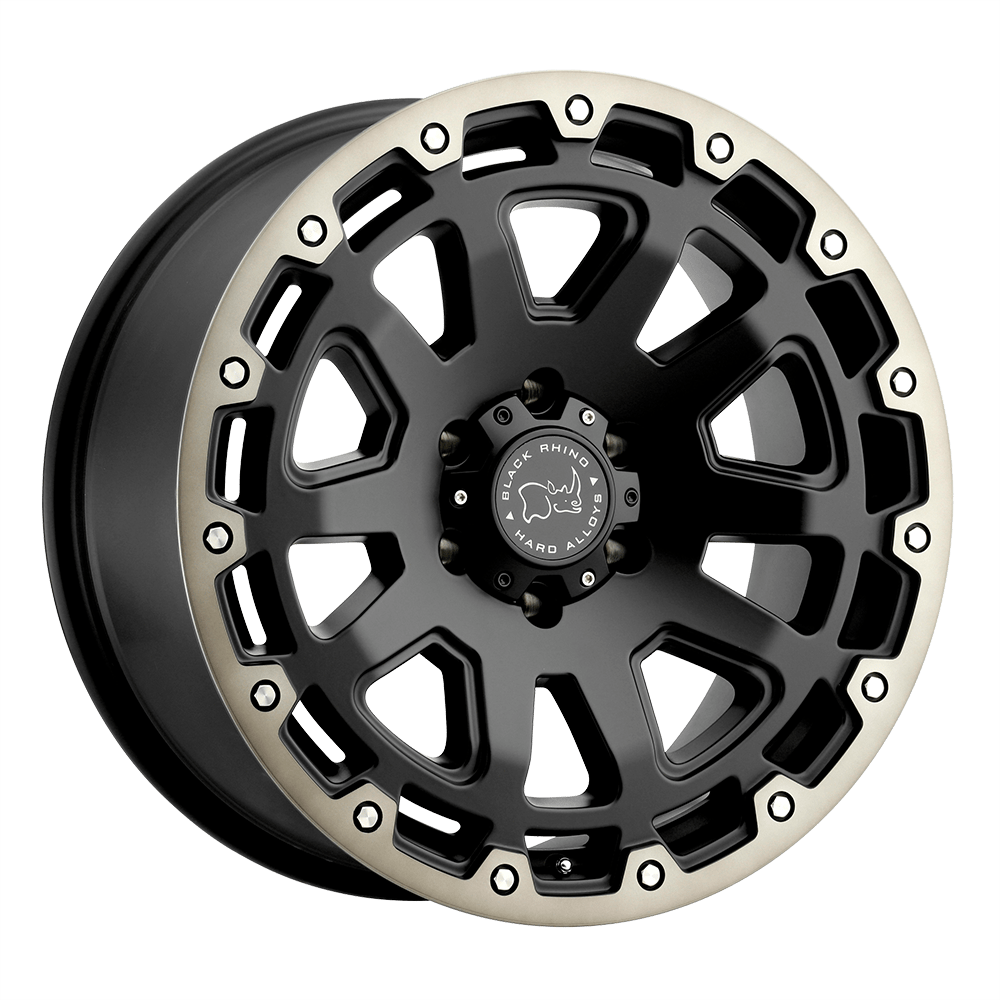 20x12 Black Rhino Hard Alloys RAZORBACK 6x139.7 -44 offset 112.1 hub BLACK - 2012RAZ-46140M12