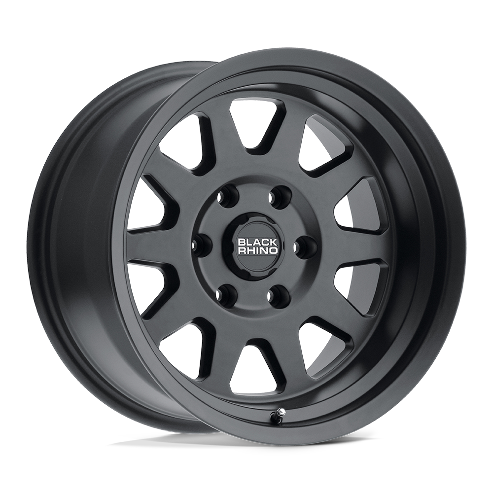 16x8 Black Rhino Hard Alloys STADIUM 5x139.7 -10 offset 78.1 hub BLACK - 1680SDM-05140M78A