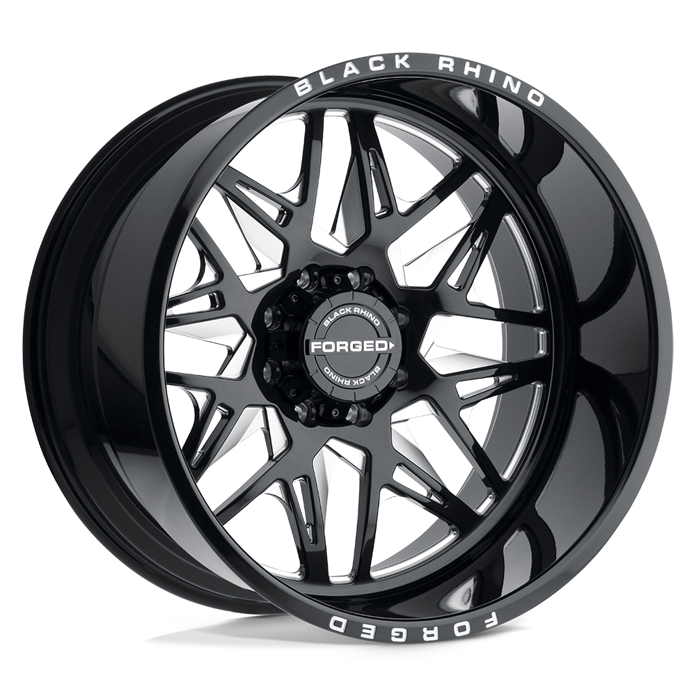 22x14 Black Rhino Hard Alloys TWISTER 5x127 -76 offset 71.5 hub BLACK - 2214TWS-65127B71L