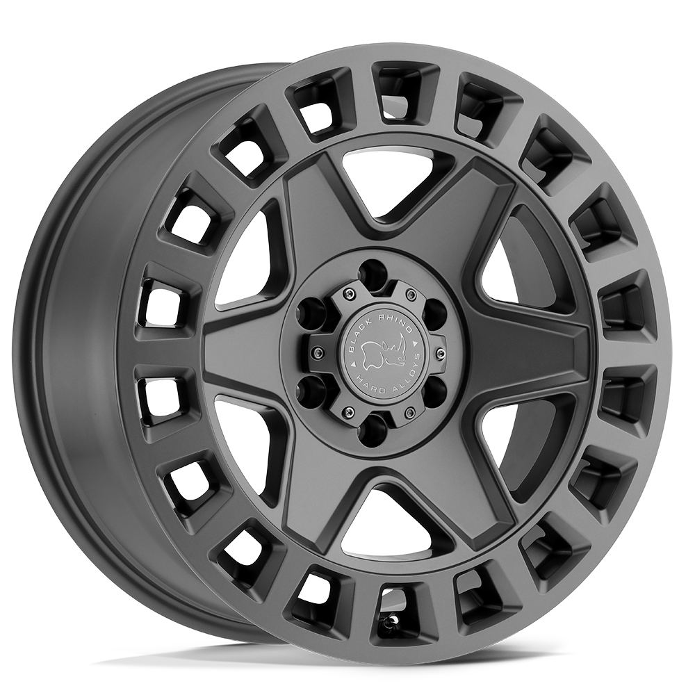 17x8 Black Rhino Hard Alloys YORK 6x130 38 offset 84.1 hub GRAY - 1780YRK386130G84