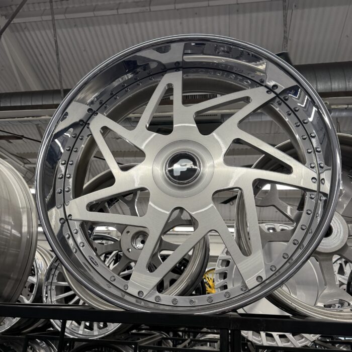 30" Forgiato Wheels Finestro XL Floater Cap Brushed Silver Chrome Lip 6 lug Wheels Tires Pkg