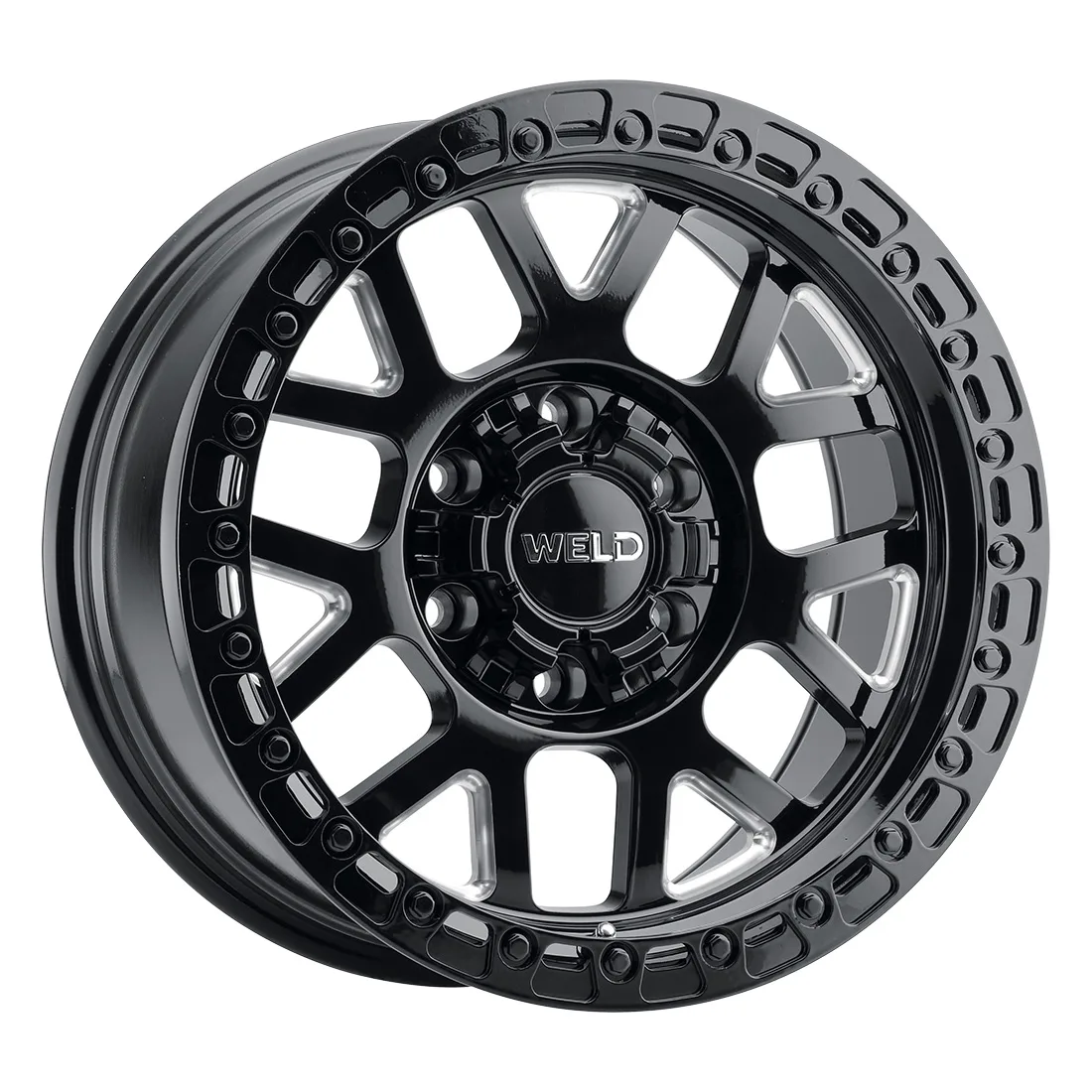 17x10 WELD Off-Road  6x135 Cinch Gloss Black Milled -25 offset 106.1 hub W10570098450