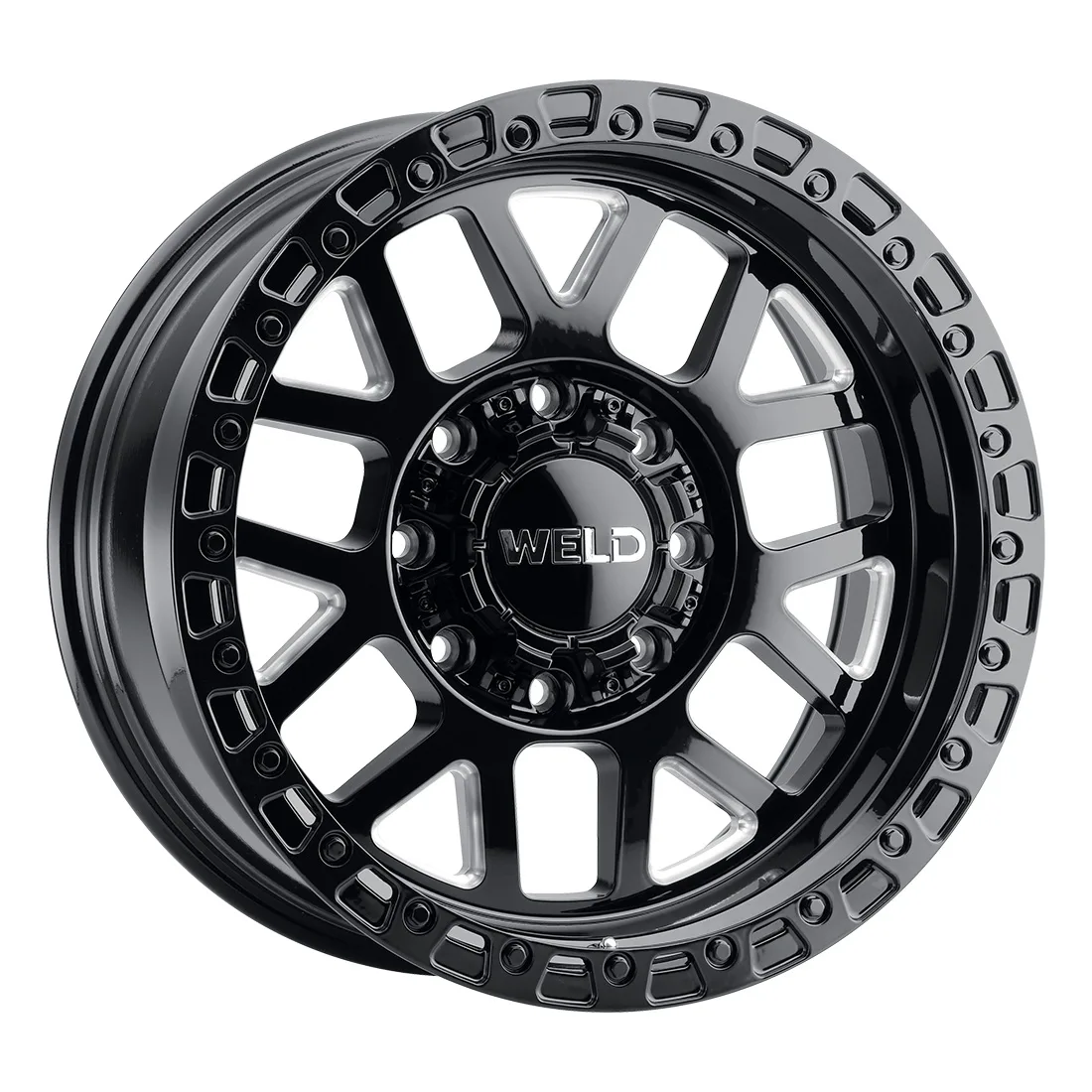 20x9 WELD Off-Road  8x180 Cinch Gloss Black Milled 0 offset 124.3 hub W10509018501
