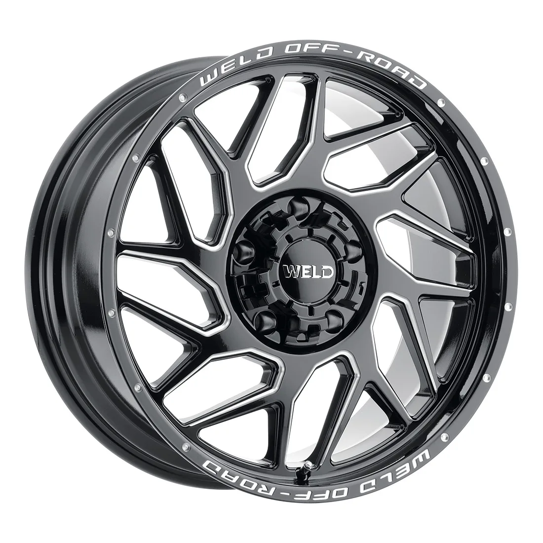 20x9 WELD Off-Road  5x127 Fulcrum Gloss Black Milled 20 offset 87.1 hub W11709057575