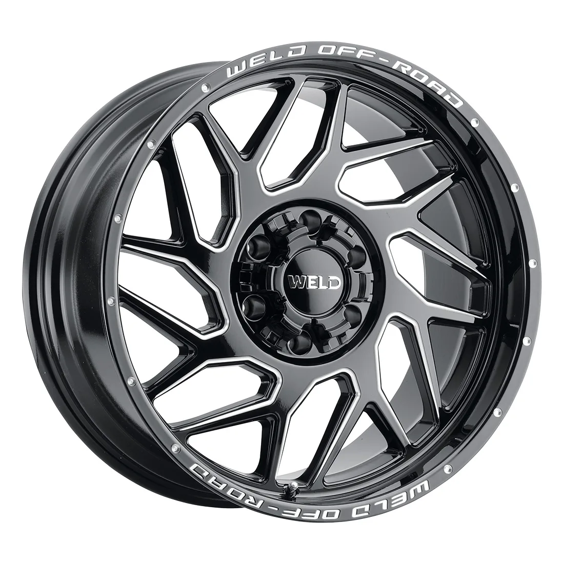 20x12 WELD Off-Road  6x135 Fulcrum Gloss Black Milled -44 offset 106.1 hub W11702098475