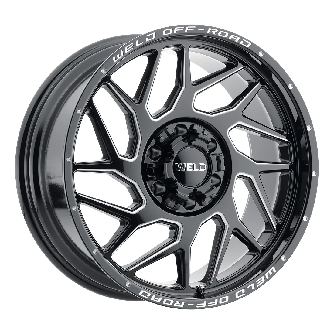 20x9 WELD Off-Road  6x135 Fulcrum Gloss Black Milled 0 offset 106.1 hub W11709098500