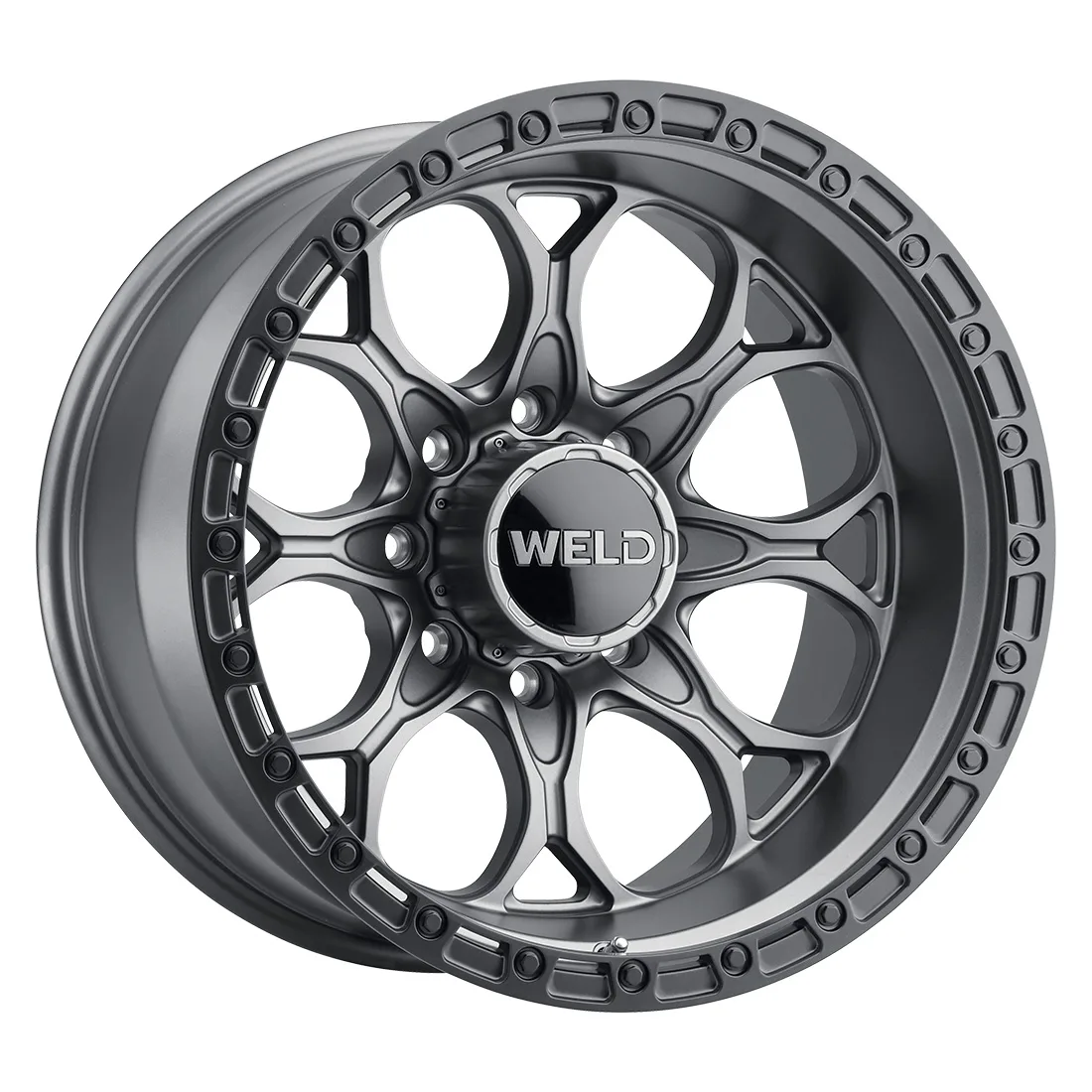 20x10 WELD Off-Road  8x180 Ledge 8 Satin Gunmetal -18 offset 124.3 hub W10700018476