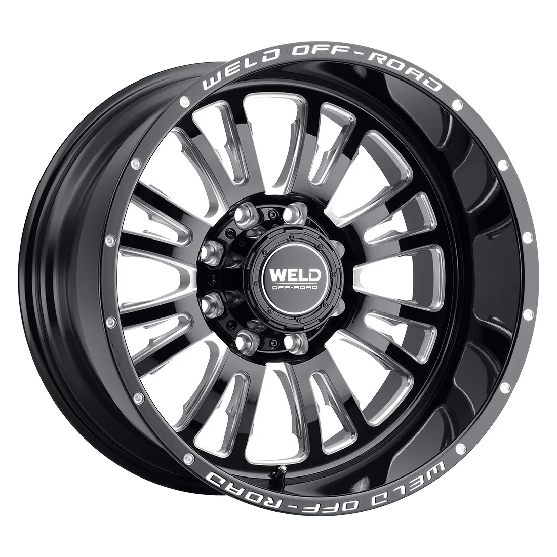 20x10 WELD Off-Road  8x180 Slingblade Gloss Black Milled -18 offset 124.3 hub W15800018475