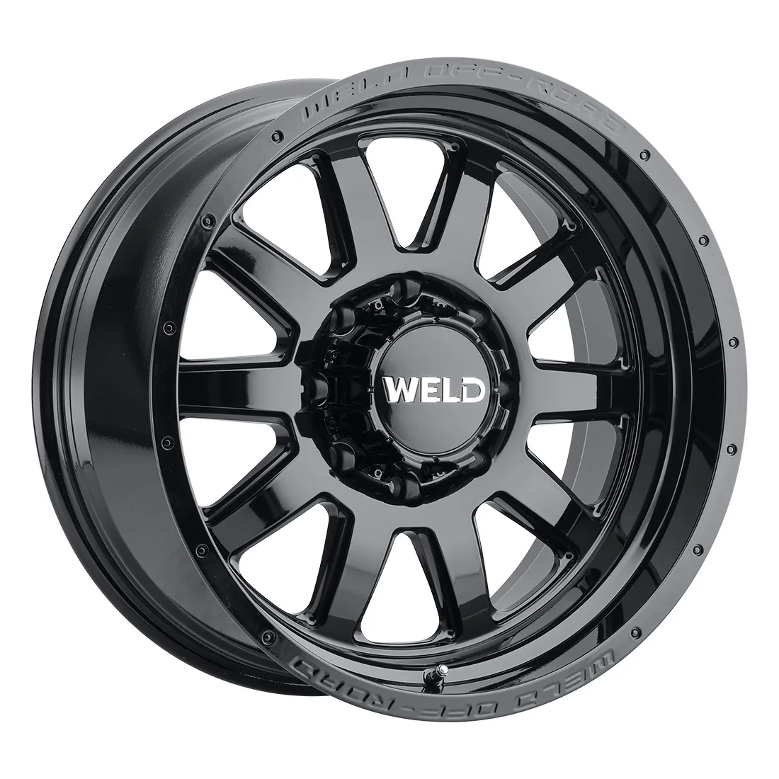 20x9 WELD Off-Road  8x180 Stealth Gloss Black 0 offset 124.3 hub W16809018501